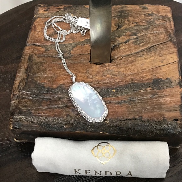 NWT Kendra Scott Silver Ivory MOP Macrame Reid! - Picture 4 of 5